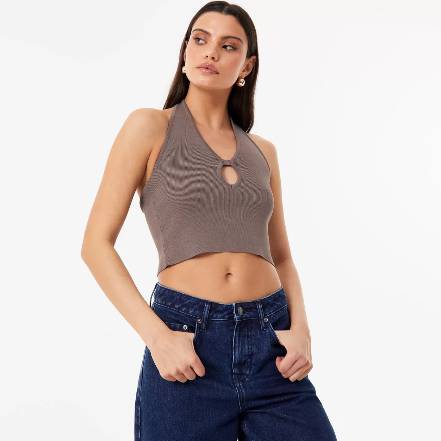 Store Cut Out Knit Top Women Tops & Shirts