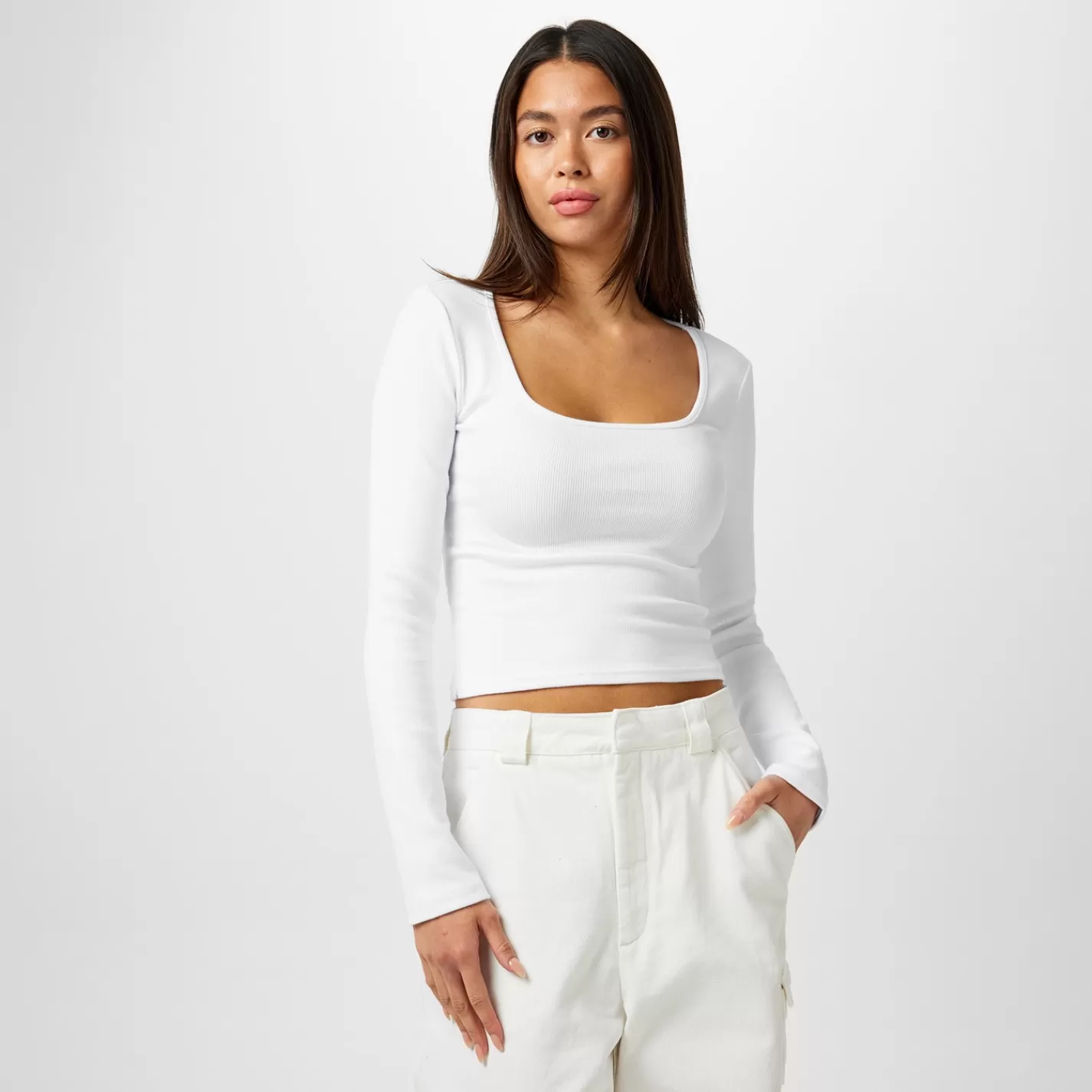 New SqureNck LS T Ld44 Women T-shirts